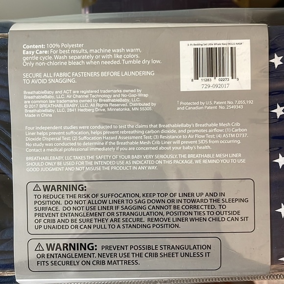 Breathable Baby Mesh Crib Liner Set with Two Matching Sheets - Picture 3 of 3